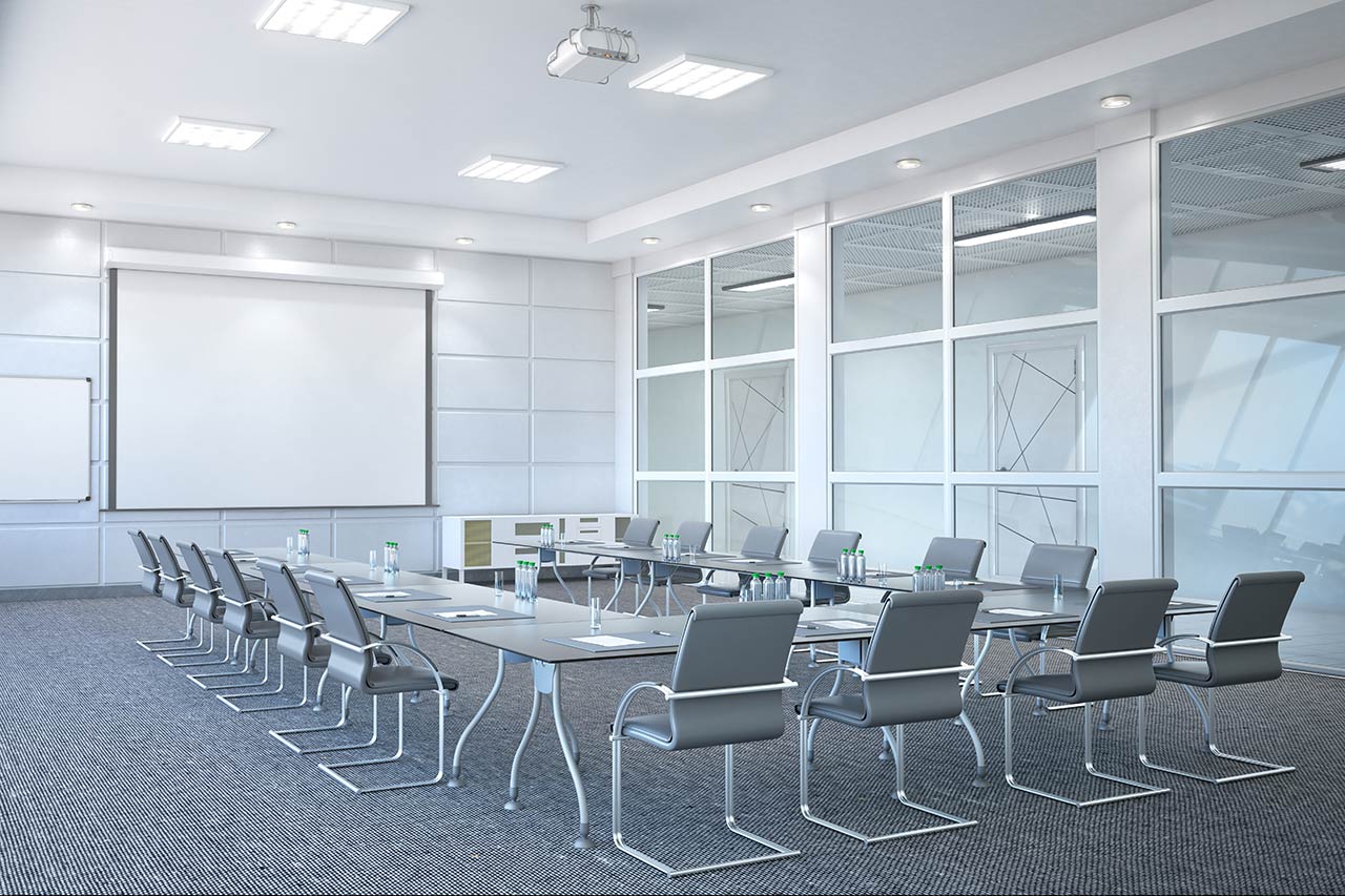Innenausstattung eines Konferenzraums